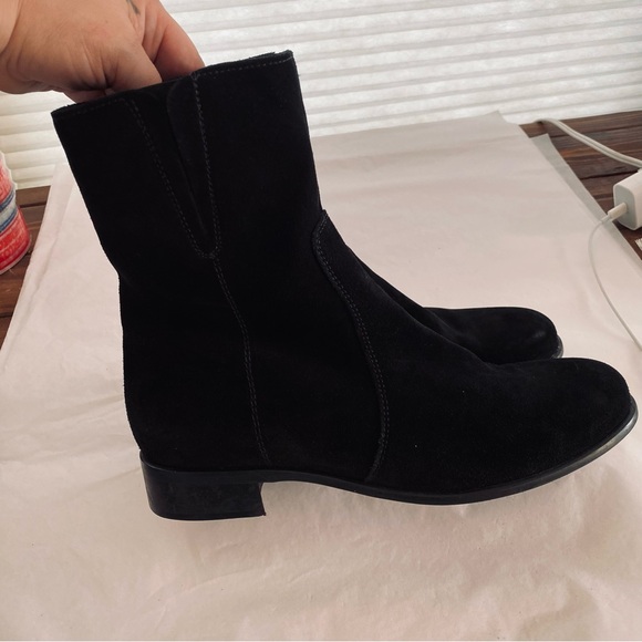 C La Canadienne Perla Black Genuine Suede Leather Waterproof Ankle Boots Size 9 - Picture 7 of 16